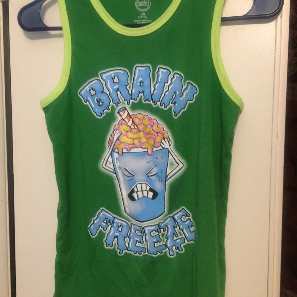 Boys Size Large Brain Freeze Tank Top